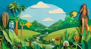 Paper,collage,artistic,image,of,what,is,ecotourism?,importance,of